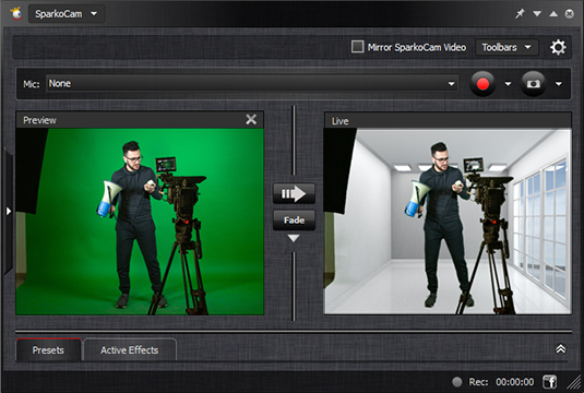 webcam green screening